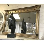 GOLD COLOUR MANTLE MIRROR - WIDTH 98CM & HEIGHT 66CM