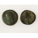 TWO ROMAN COINS