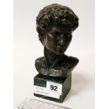 BRONZE BUST OF DAVID - 17CM