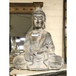 GREY GARDEN BUDDHA - HEIGHT 52CM & WIDTH 33CM