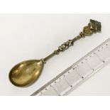 EARLY HM GERMAN SILVER DECORATIVE SPOON