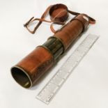 TAN LEATHER EXTENDABLE TELESCOPE