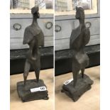 BRONZE ABSTRACT MAN - HEIGHT 40CM & WIDTH 13CM