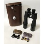 PAIR OF BINOCULARS & 2 PAIRS OF OPERA GLASSES