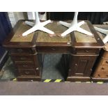 MAHOGANY PEDESTAL DESK