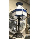 LARGE TIFFANY STYLE TABLE LAMP - SLIGHT DAMAGE HEIGHT 6.6CM