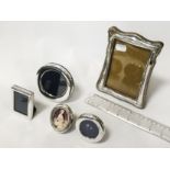 QTY OF SMALL HM SILVER FRAMES