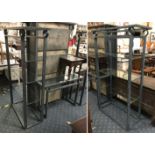 METAL FRAME HALL TABLE & MATCHING BOOKCASES