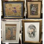 FOUR FRENCH PICTURES 'AFTER' MATISSE & OTHERS - LARGEST 56CM X 76CM