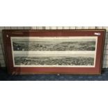 FRAMED ENGRAVING OF CONSTANTINOPLE - 120CM X 60CM