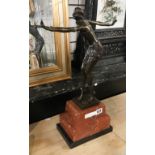 BRONZE ART DECO STYLE GIRL - 50CM