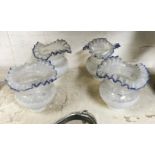 SET 4 VASELINE GLASS SHADES - 14CM (DIAM)