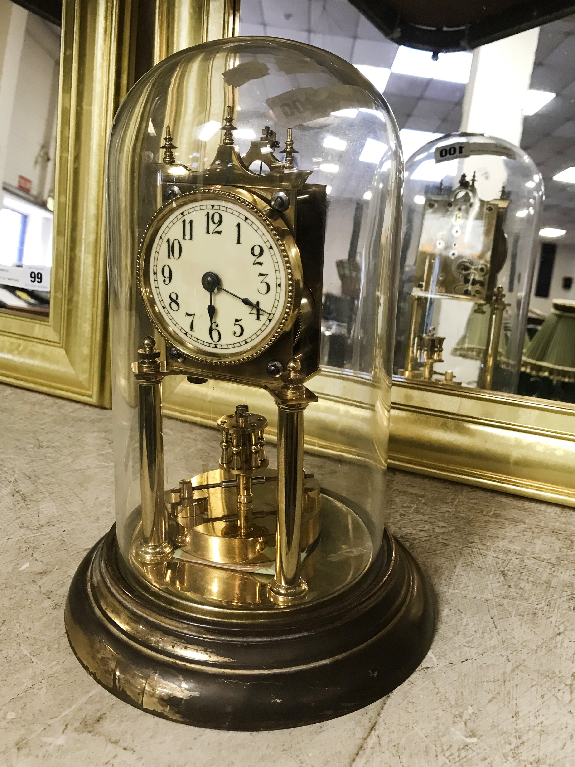 ANNIVERSARY CLOCK UNDER DOME