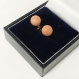 9CT GOLD CORAL STUD EARRINGS