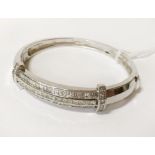 18CT WHITE GOLD BRACELT APPROX 47.30 GRAMS APPROX 6CT DIAMOND