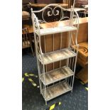 MARBLE & METAL PLANT STAND