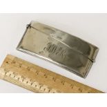 HM SILVER BUSINESS CARD HOLDER - 8.5CMS X 4CMS