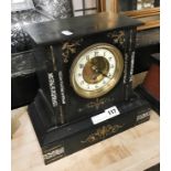 DECORATIVE SLATE MANTLE CLOCK