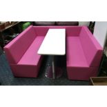 DINER TWO BENCH & TABLE UNIT
