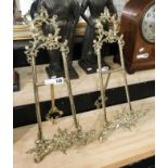 PAIR LARGE BRASS EASELS - 52CMS