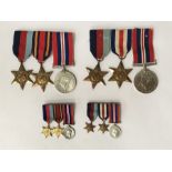 TWO SETS OF SERVICE MEDALS