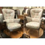 PAIR OF ERCOL SPINDLE BACK ARMCHAIRS - FAIR CONDITION