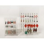 QTY OF SILVER EARRINGS - 26 PAIRS IN TOTAL