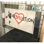 BANKSEY STYLE ''REVOLUTION'' PICTURE - 86CMS X 56CMS