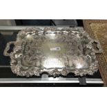 JAYS OF OXFORD ST SILVER PLATE TRAY - 62CMS X 39CMS