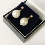 9CT GOLD SOUTH SEA PEARL EARRINGS