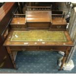 VICTORIAN LEATHER TOP DESK