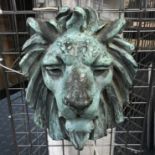 BRONZE LION FOUNTAIN MASK - 50CMS