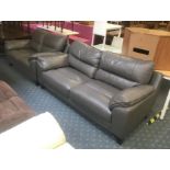 3 & 2 GREY MANOR LLOYD LEATHER SOFAS - EX DEMO