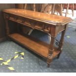 AMERICAN OAK CONSOLE TABLE