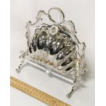 SILVER PLATE SHELL BISCUIT BOX