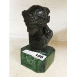 BRONZE BUST OF GIRL - 17CMS