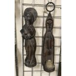 TWO CARVED RELIGIOUS ICONS OF IRISH ORIGIN