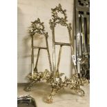 PAIR BRASS EASELS - 52 CMS