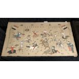 HAND PAINTED ORIENTAL PICTURE OF THE ZODIAC SIGNS - 106 CMS X 57 CMS