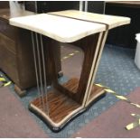 PAIR OF CHROME MIRROR BACK CONSOLE TABLES