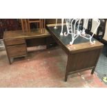 ROSEWOOD DESK WITH RETURN