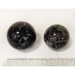 PAIR FLORITE BALLS