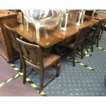 OAK DRAW LEAF TABLE & FOUR CHAIRS