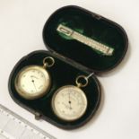 CASED BAROMETER SET