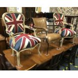 PAIR UNION JACK CHAIRS