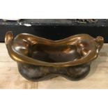 BRONZE ABSTRACT BOWL - 35 CMS