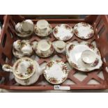 6 PIECE ROYAL TEA SET - OLD COUNTRY ROSE