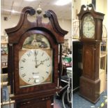 19THC MAHOGANY CASED GRANDFATHER CLOCK - F.FREEMAN, SHEFFIELD