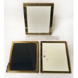 3 HM SILVER PHOTO FRAMES - APPROX 28 CMS X 24 CMS