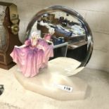 DOULTON FIGURE ON MARBLE BASE WITH MIRROR - 30CM HEIGHT